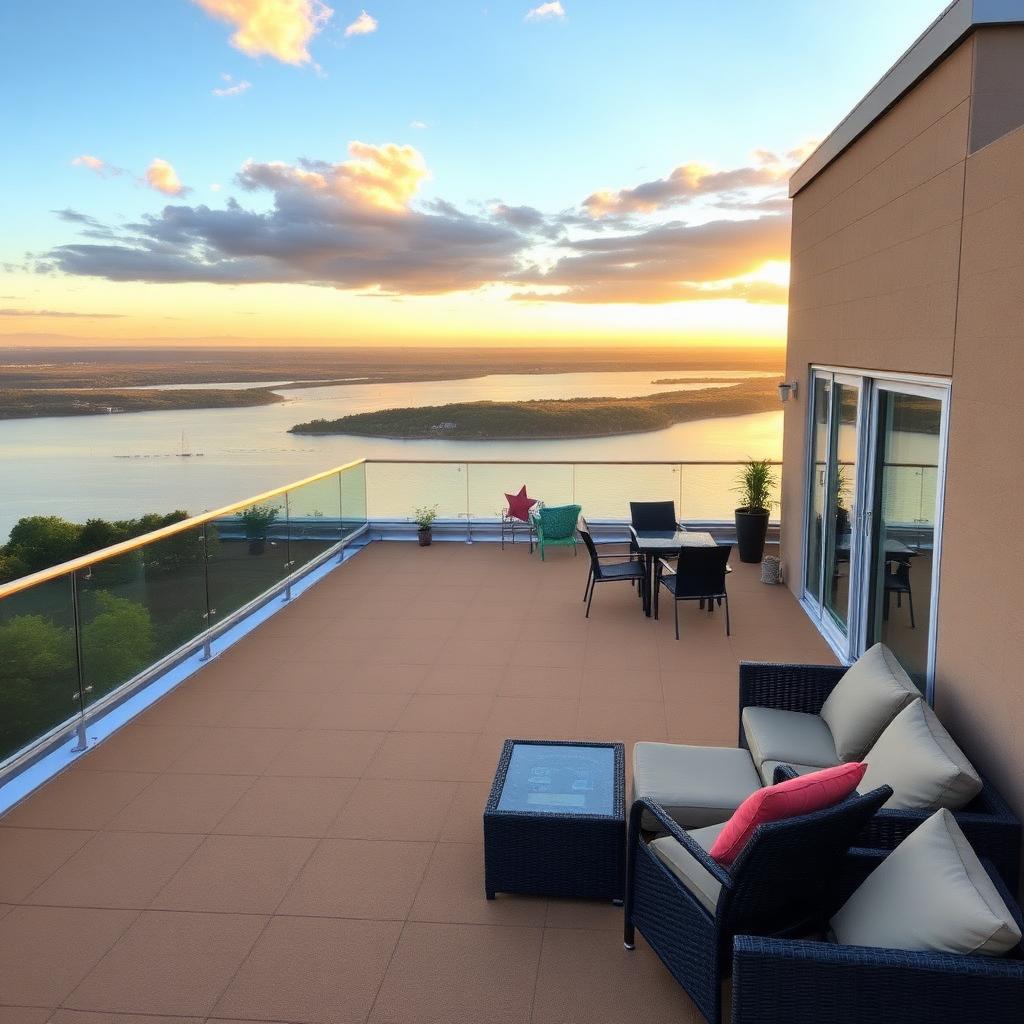 Rooftop terrace — Over finished interior